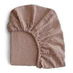 Mushie Extra Soft Muslin Crib Sheet for Baby 100% Cotton Breathable and Cozy - 