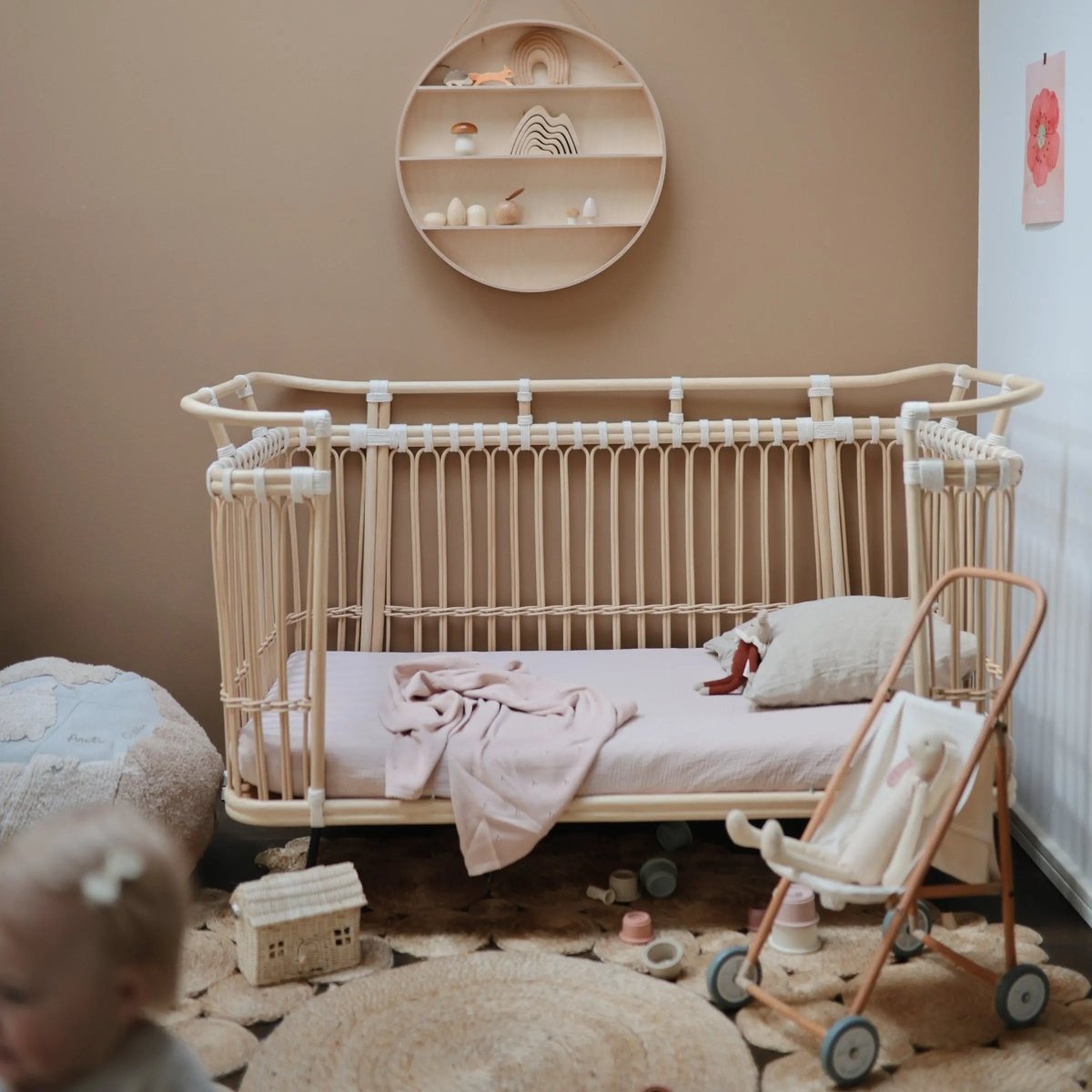 Mushie Extra Soft Muslin Crib Sheet for Baby 100% Cotton Breathable and Cozy - 