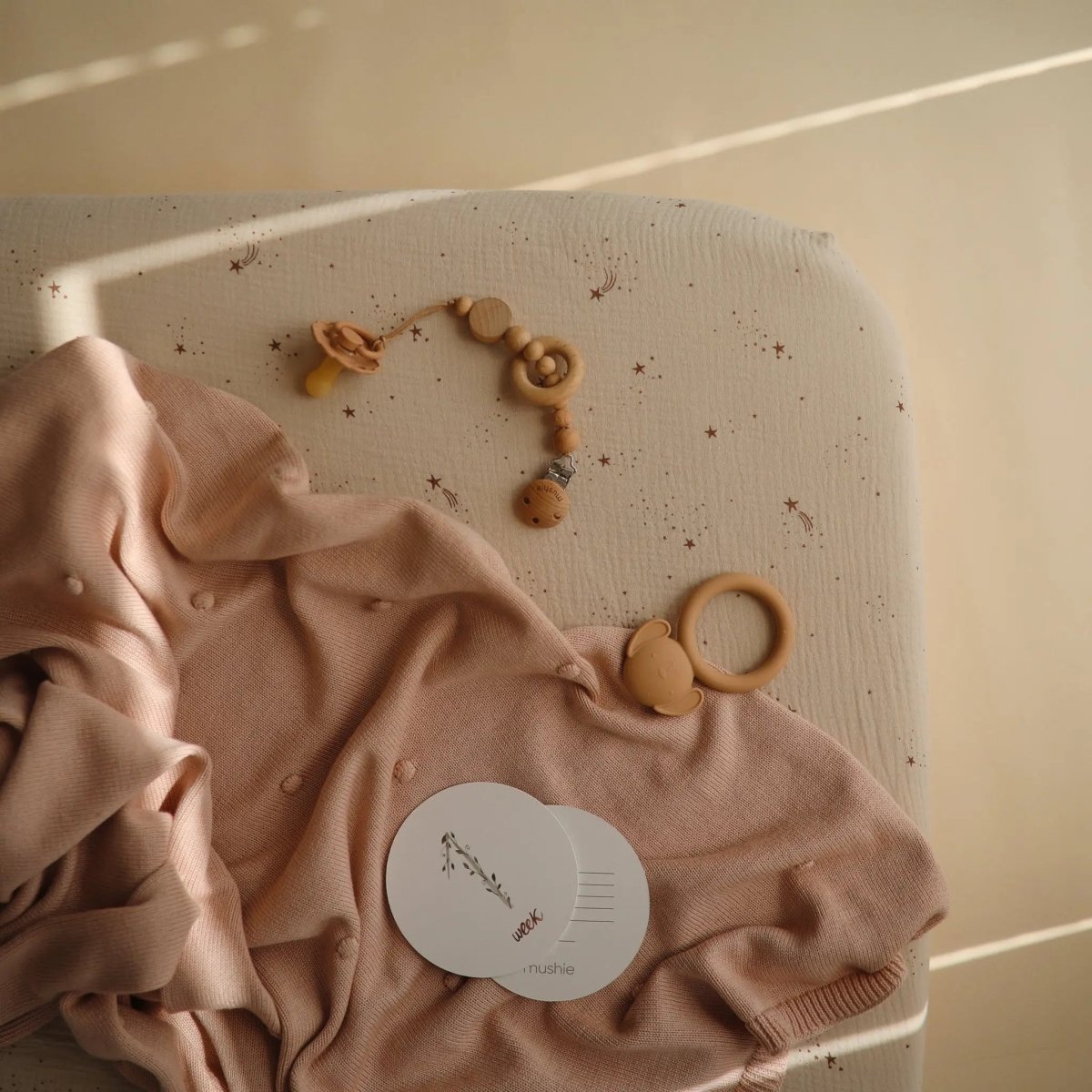 Mushie Extra Soft Muslin Crib Sheet for Baby 100% Cotton Breathable and Cozy - 