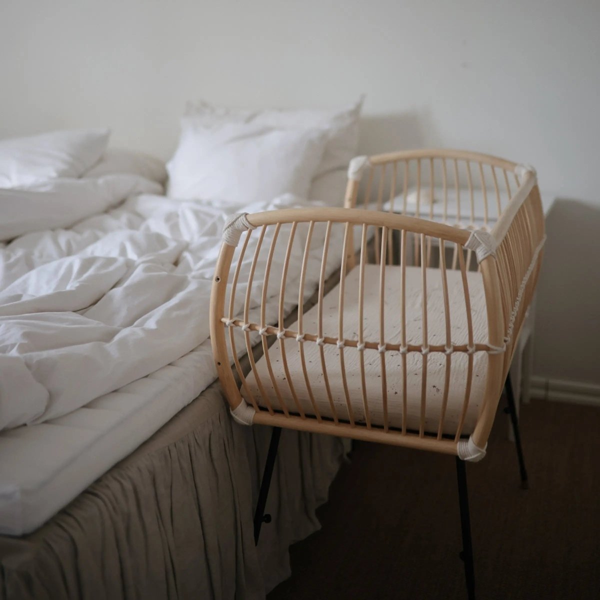 Mushie Extra Soft Muslin Crib Sheet for Baby 100% Cotton Breathable and Cozy - 