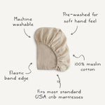 Mushie Extra Soft Muslin Crib Sheet - 