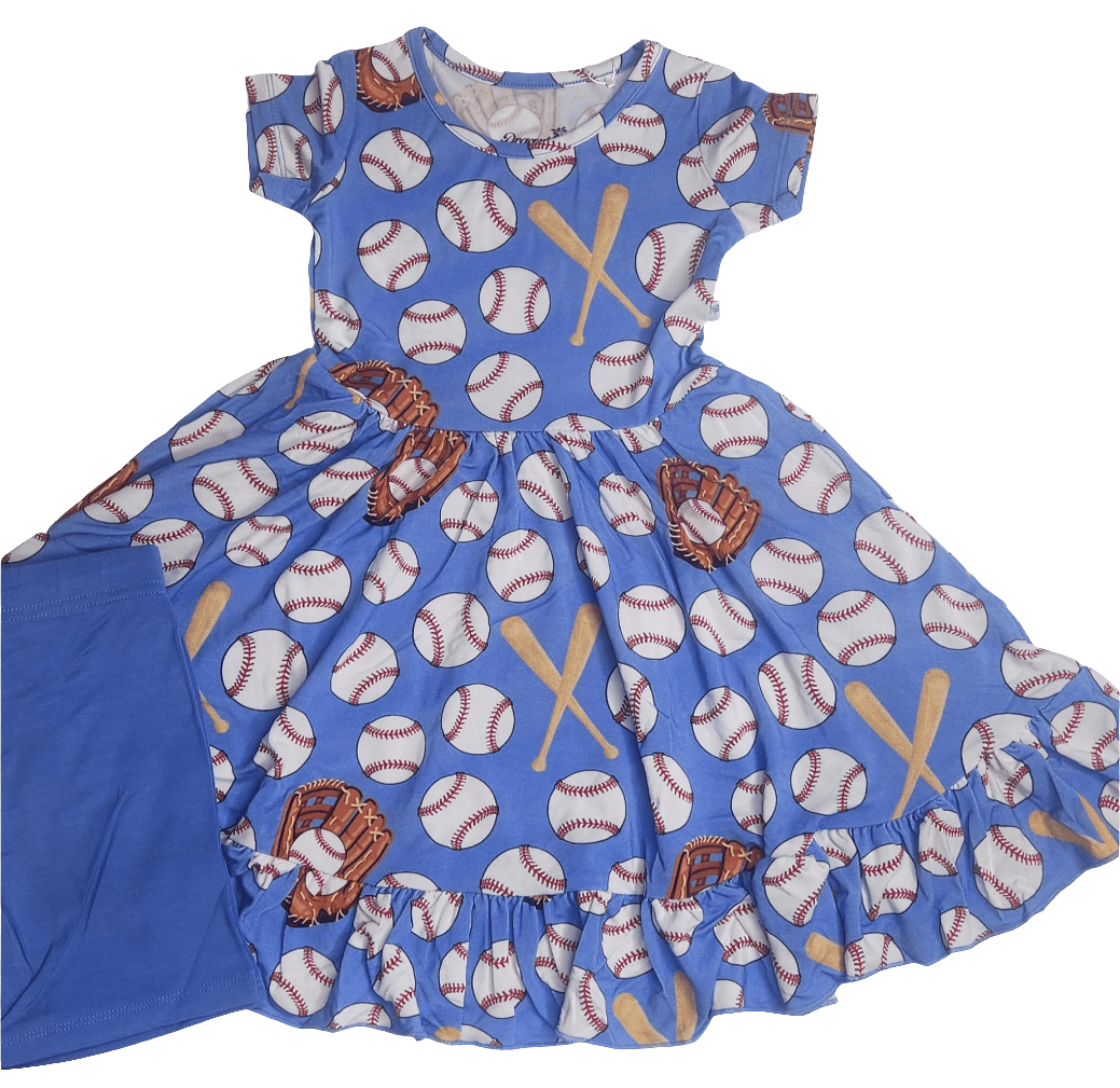 Dragonfly Dreams Bamboo Eye On The Ball Twirl Dress with Pockets & Shorts Set