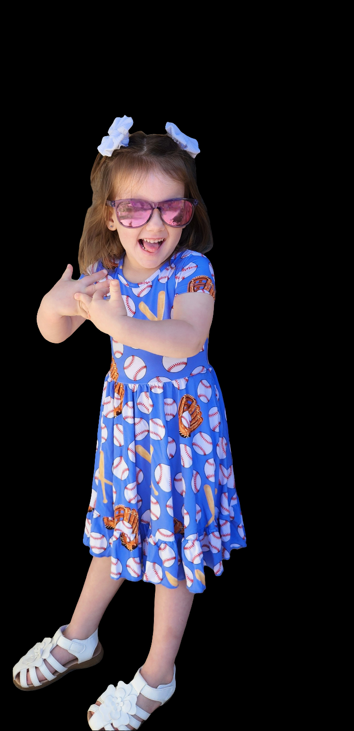 Dragonfly Dreams Bamboo Eye On The Ball Twirl Dress with Pockets & Shorts Set
