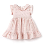 Tesa Babe Eyelet Girl's Cotton Dress for Special Occasions - Pink - 