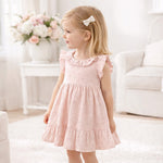 Tesa Babe Eyelet Girl's Cotton Dress for Special Occasions - PinkEveretts Place