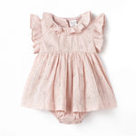 Tesa Babe Eyelet Skirted Baby Bodysuit – Cotton for Special Occasions - 
