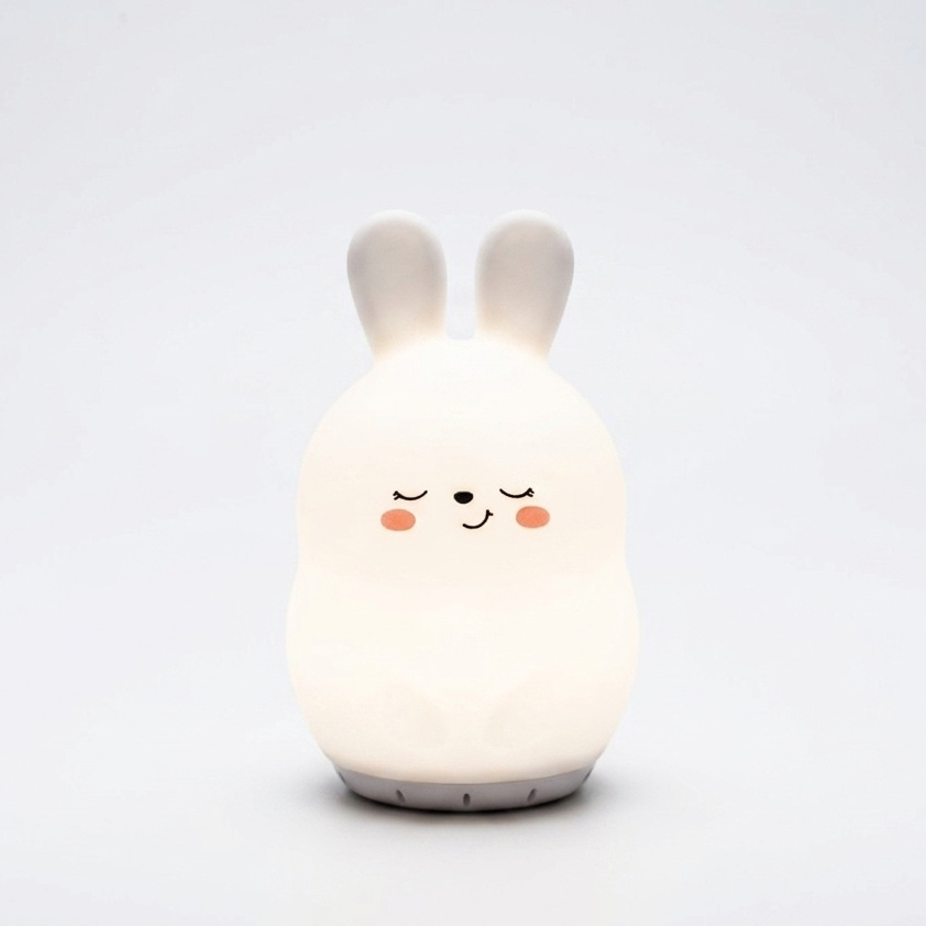 Sleeping Pal cordless bunny night lamp with soothing sounds for babies and kids.