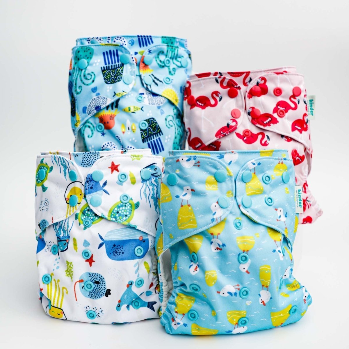 Animals and Insects: Essentials Pocket Cloth Diaper with Athletic Wicking Jersey, Grows with your Baby - Everetts Place Boutique - Pocket Diaper