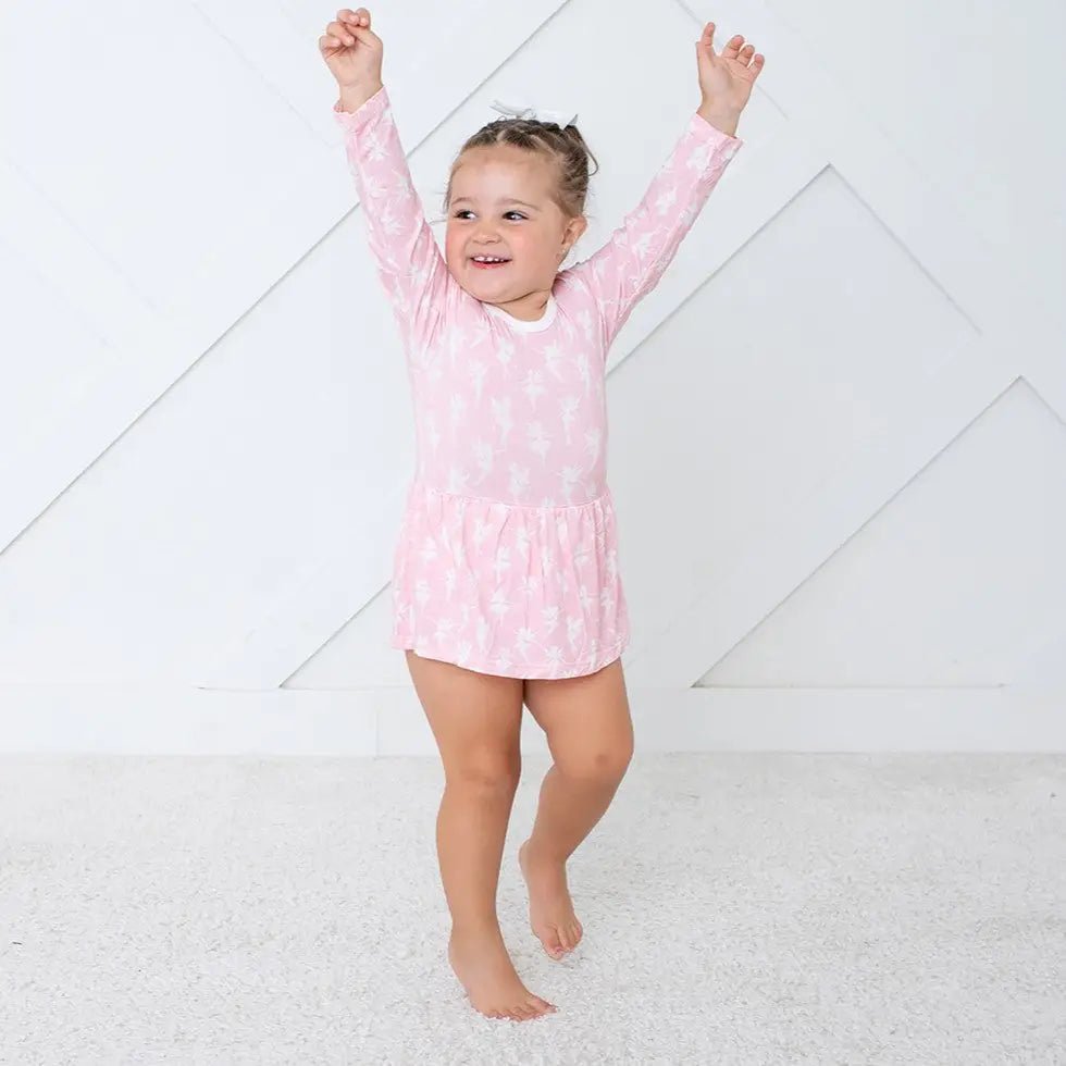 Bestaroo Fairies Bodysuit Dress For Baby Girls Bamboo Soft Long Sleeve - 