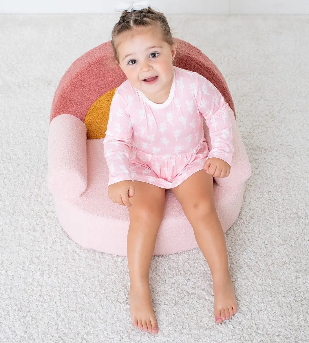 Bestaroo Fairies Bodysuit Dress For Baby Girls Bamboo Soft Long Sleeve - 