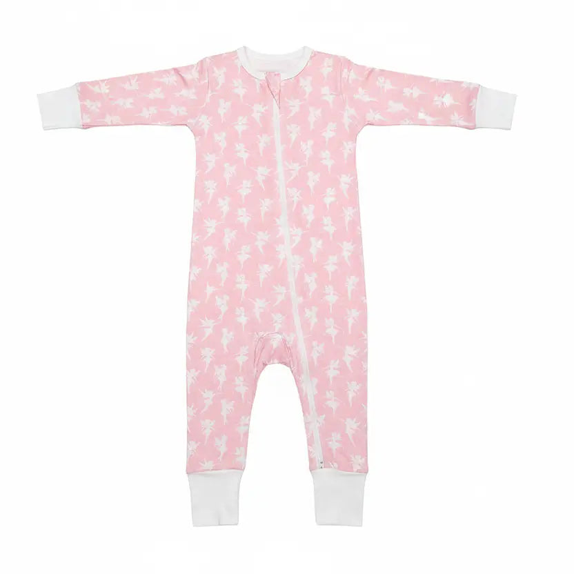 Bestaroo Fairies Convertible Coverall Bamboo Viscose Footed To Footless Two Way Zippers - 