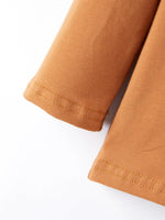 Rylee Faith Designs Fall Boys Thanksgiving Smocking Embroidered Brown Plaid Outfit Set - 