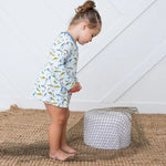 Bestaroo Fall Catch Bamboo Bodysuit Dress With Colorful Fish Print - 