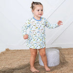 Bestaroo Fall Catch Bamboo Bodysuit Dress With Colorful Fish Print - 