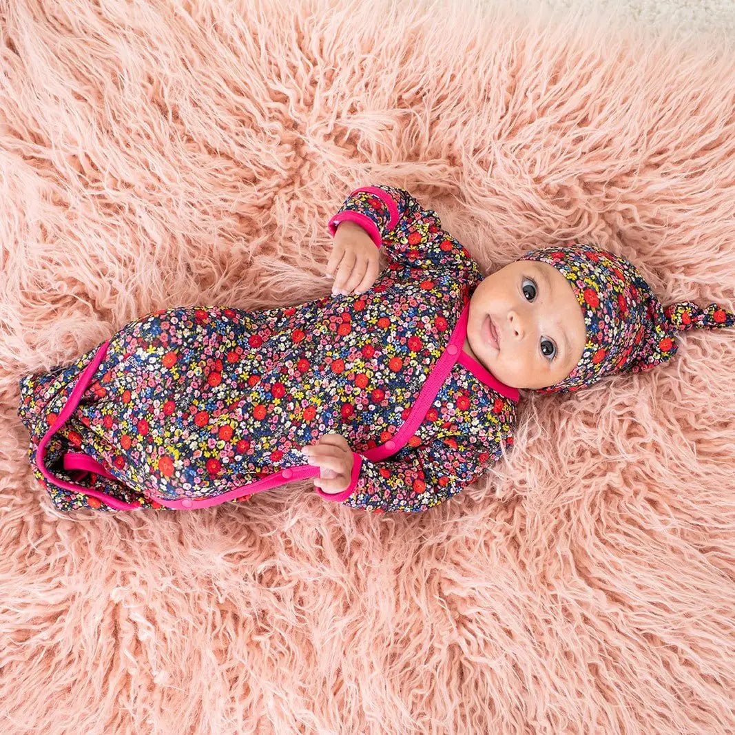 Bestaroo Fall Catch Bamboo Gown And Hat Set For Babies Up To 3 Months - 