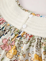 Rylee Faith Designs Fall Embroidery Smocking Bow Floral Leaf Baby Girls Dress - 