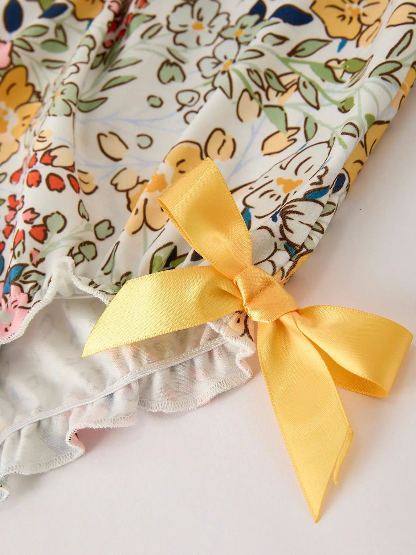 Rylee Faith Designs Fall Embroidery Smocking Bow Floral Leaf Baby Girls Romper - 