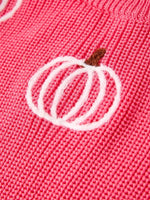 Rylee Faith Designs Fall Girls Thanksgiving Halloween Pumpkin Pink Pullover - Everetts Place Boutique - 