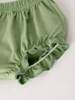 Rylee Faith Designs Fall Halloween And Thanksgiving Applique Plaid Girls Bloomers Romper Set - 