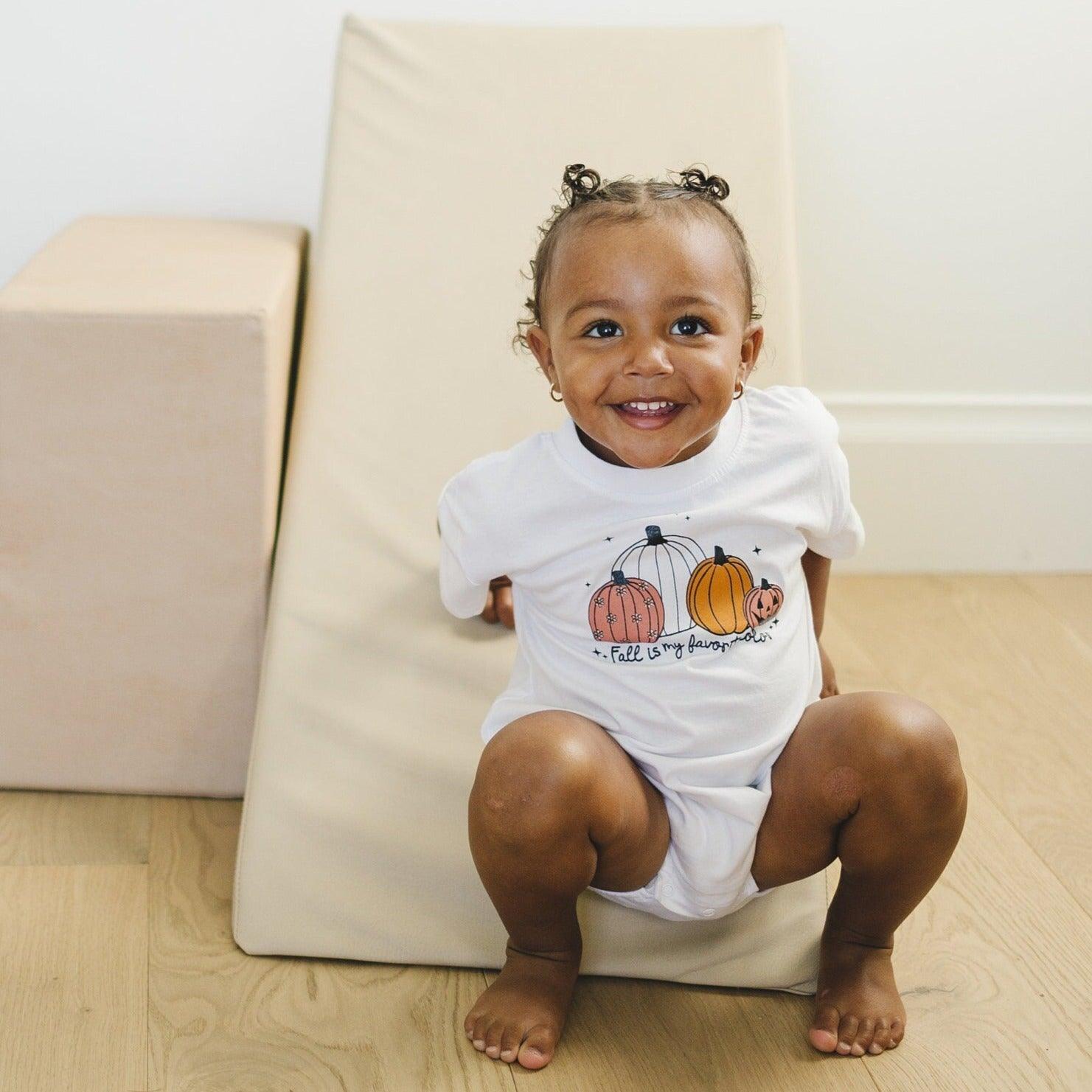 Organic Cotton T-Shirt Romper - Fall Is My Favorite Color