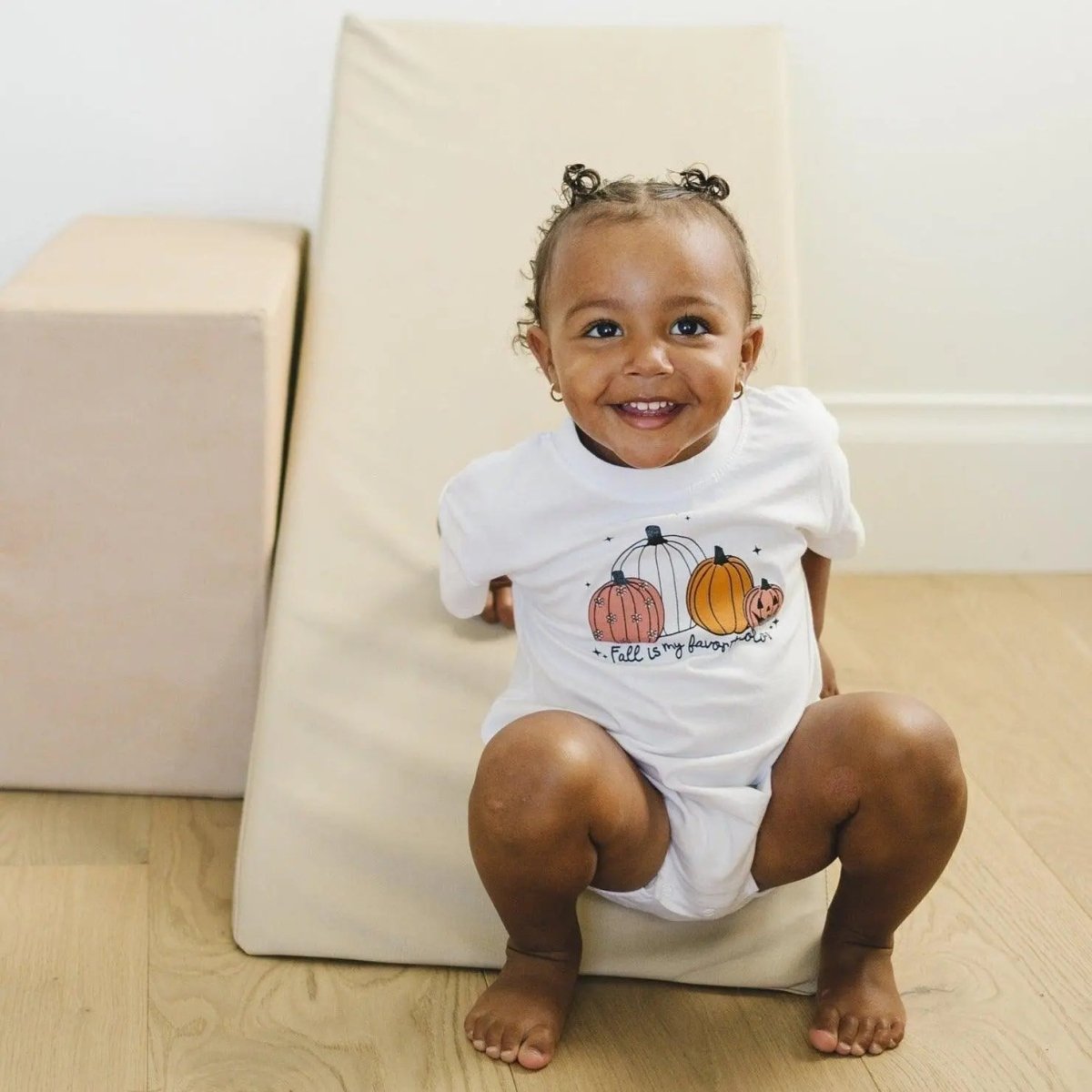 Little Joy Co. Fall Is My Favorite Color Organic Cotton T Shirt Romper - Everetts Place Boutique - 