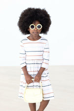 Mila & Rose ® Fall Stripes 3/4 Sleeve Pocket Twirl DressEveretts Place