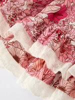 Rylee Faith Designs Fall Sweet Floral Pattern Dress with Pockets and Ruffle Hem for Girls - 