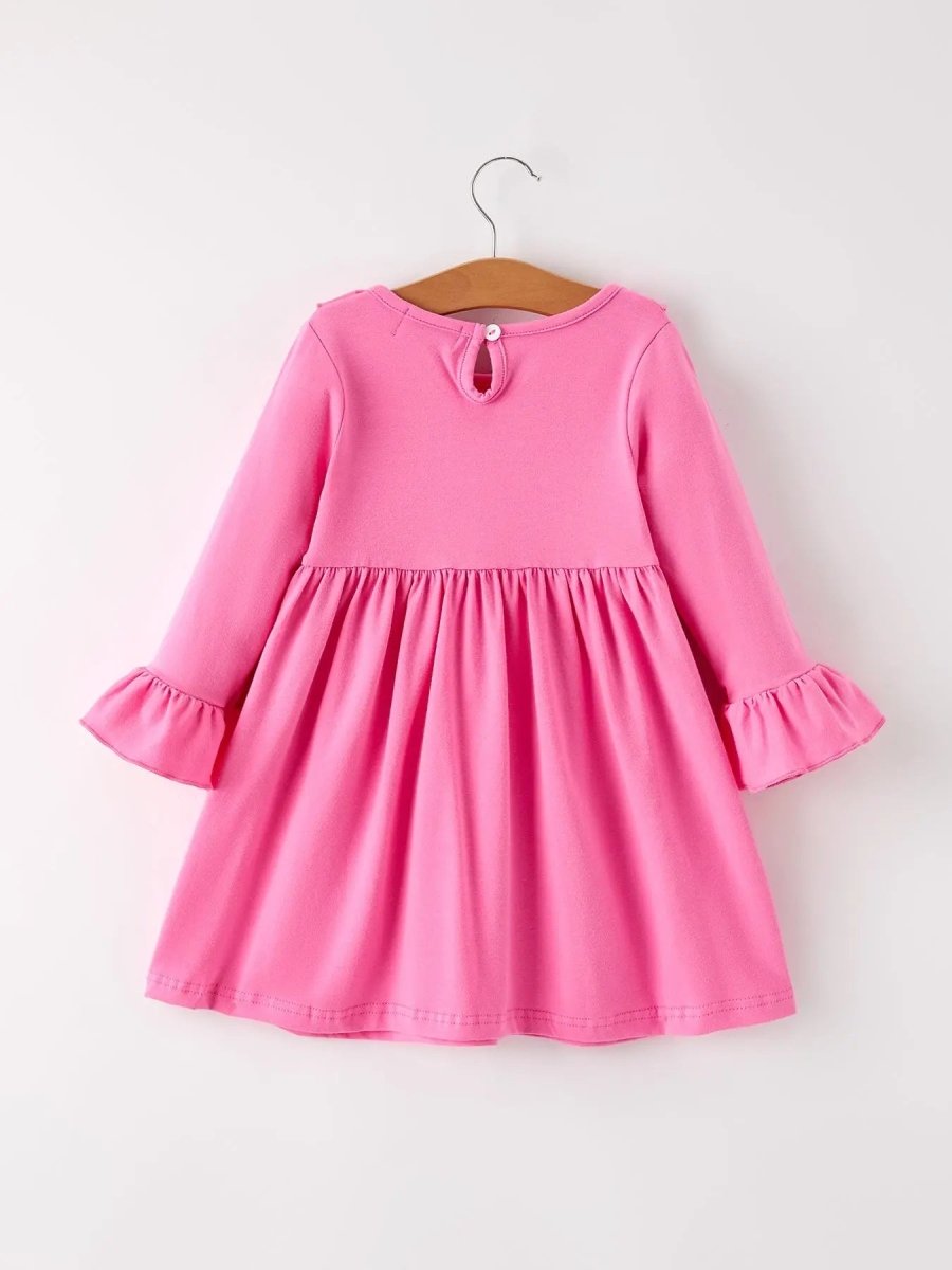 Rylee Faith Designs Fall Thanksgiving and Halloween Gobble Smock Embroidery Baby Girl Dress - 