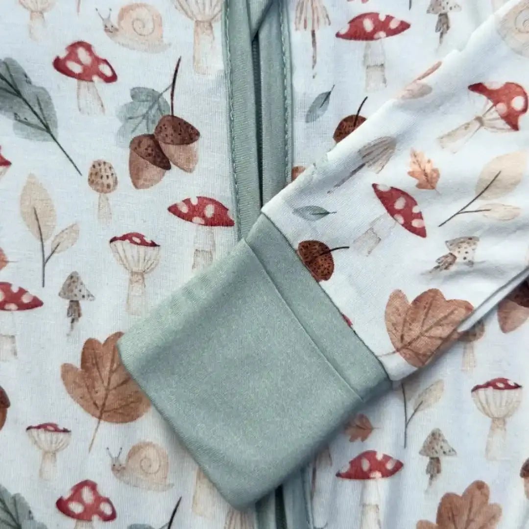 Kolorful Fall Woodland Bamboo Baby Pajama One - Piece Sleeper - Everetts Place Boutique - 
