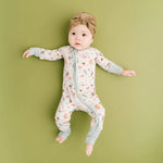 Kolorful Fall Woodland Bamboo Baby Pajama One - Piece Sleeper - Everetts Place Boutique - 