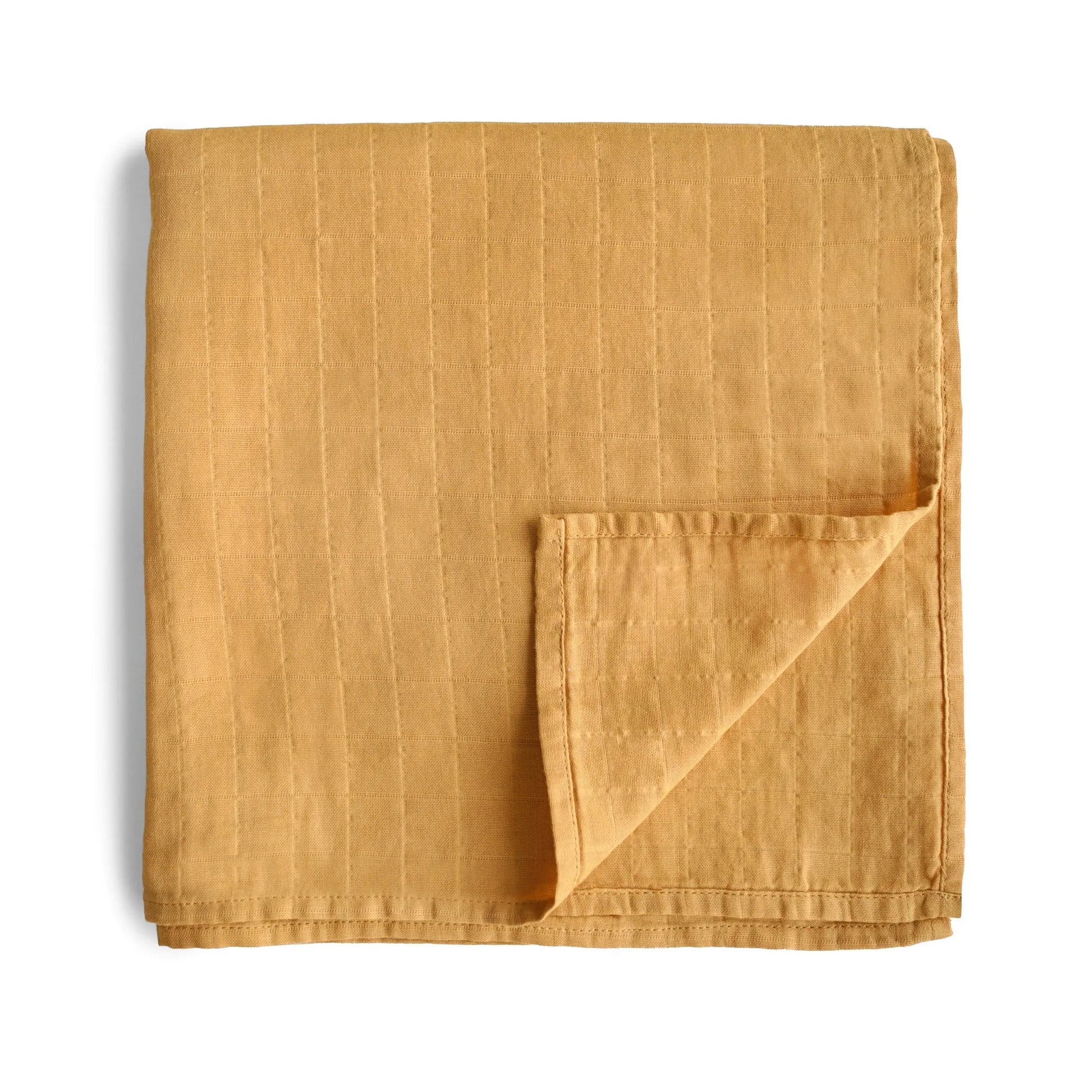 Organic Cotton Muslin Swaddle Blanket for Baby Cuddling and Nursing Mushie