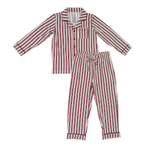 Red Stripe Collared Bamboo Set by Mebie Baby