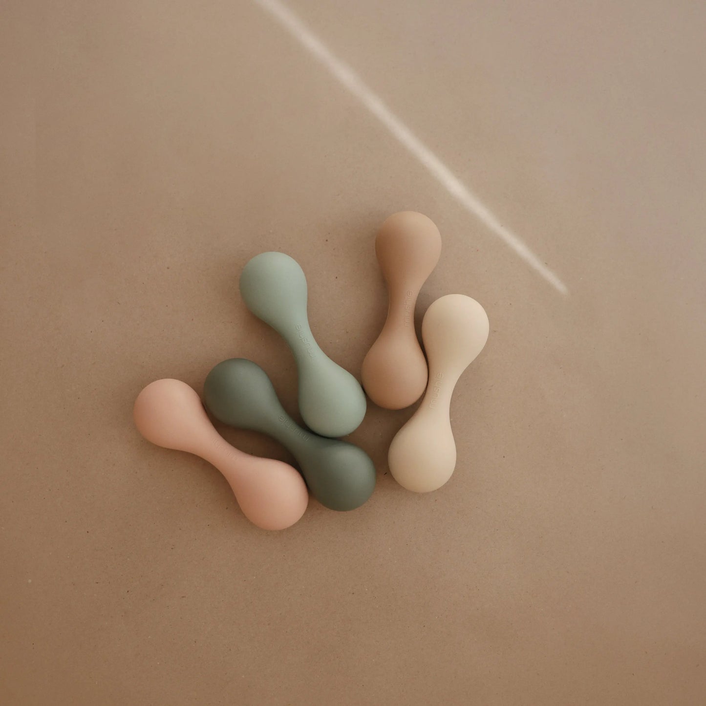 Silicone Baby Rattle Toy for Infants Gentle Sensory Experience Easy to Hold Design Mushie