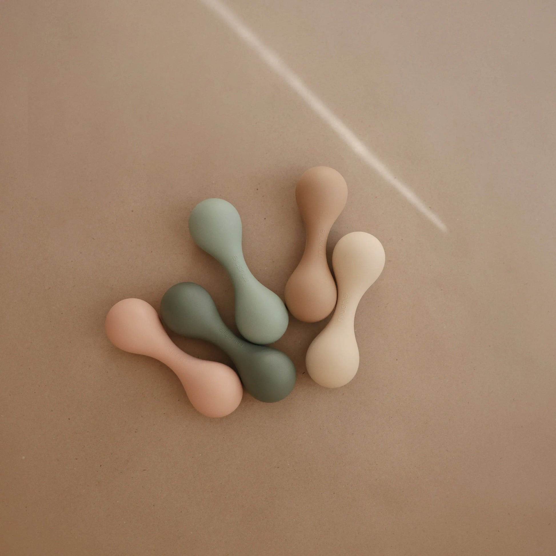 Silicone Baby Rattle Toy for Infants Gentle Sensory Experience Easy to Hold Design Mushie
