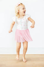 Mila & Rose ® Fancy Florals S/S Twirl Leotard - 