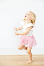 Mila & Rose ® Fancy Florals S/S Twirl Leotard - 