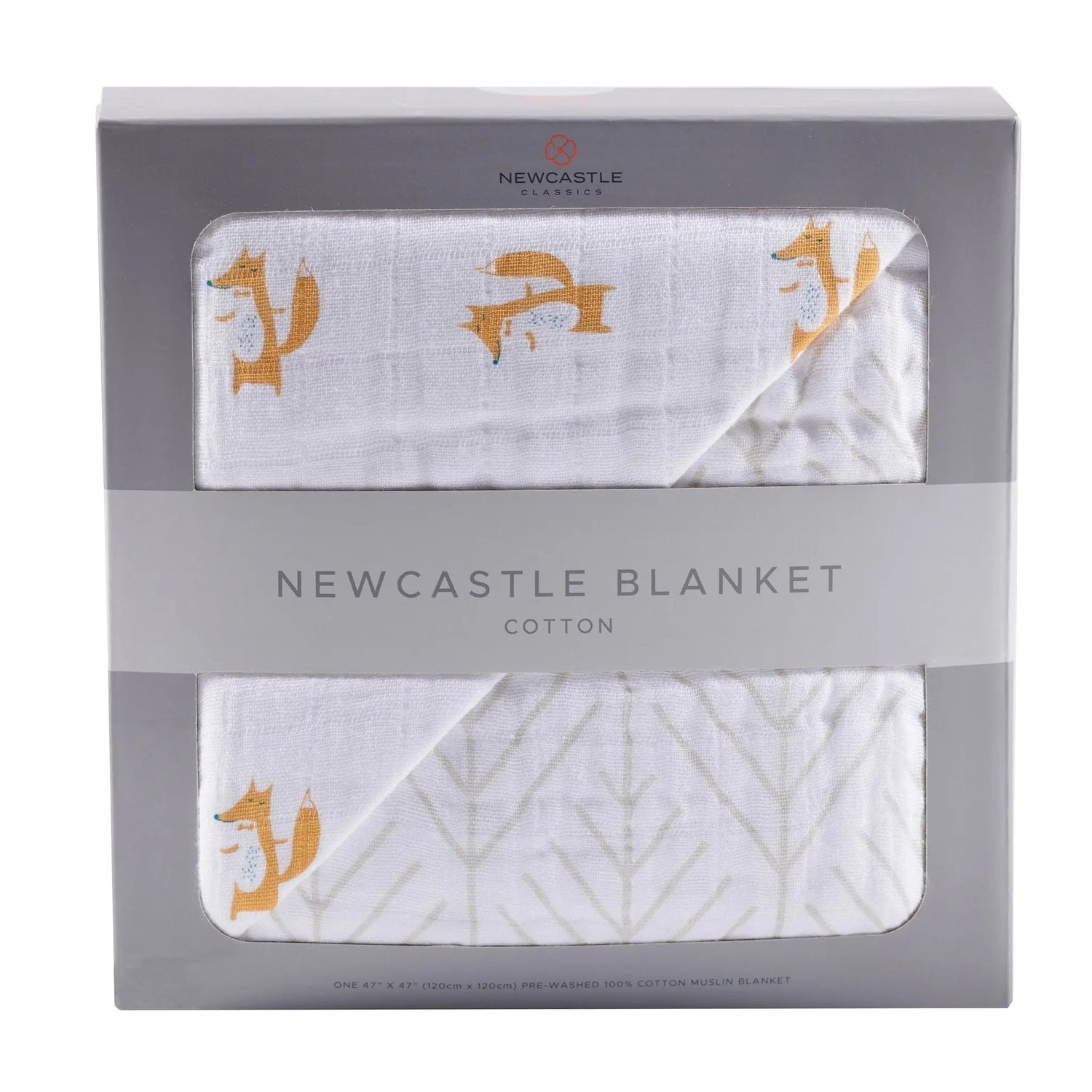 Newcastle Classics Fancy Fox and Forrest Arrow Cotton Muslin Newcastle Blanket - 