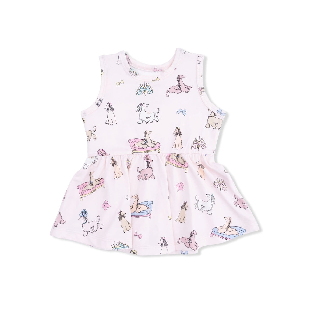 Angel Dear Fancy Hounds with Bows - Peplum Tank Top and Bike Short - 