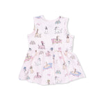 Angel Dear Fancy Hounds with Bows - Peplum Tank Top and Bike Short - 