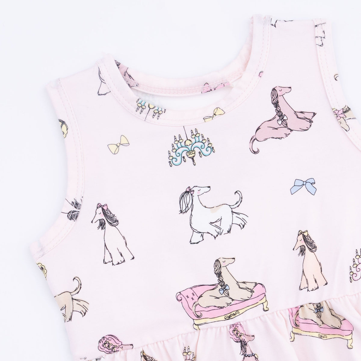 Angel Dear Fancy Hounds with Bows - Peplum Tank Top and Bike ShortEveretts Place