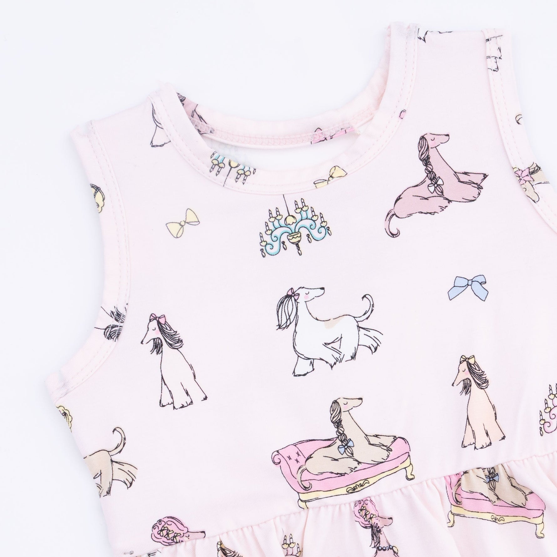 Angel Dear Fancy Hounds with Bows - Peplum Tank Top and Bike ShortEveretts Place