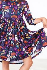 Mila & Rose ® Fangtastic 3/4 Sleeve Pocket Twirl Dress - 