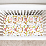 Honey Lemonade Farm Animals Fitted Crib Sheet - 