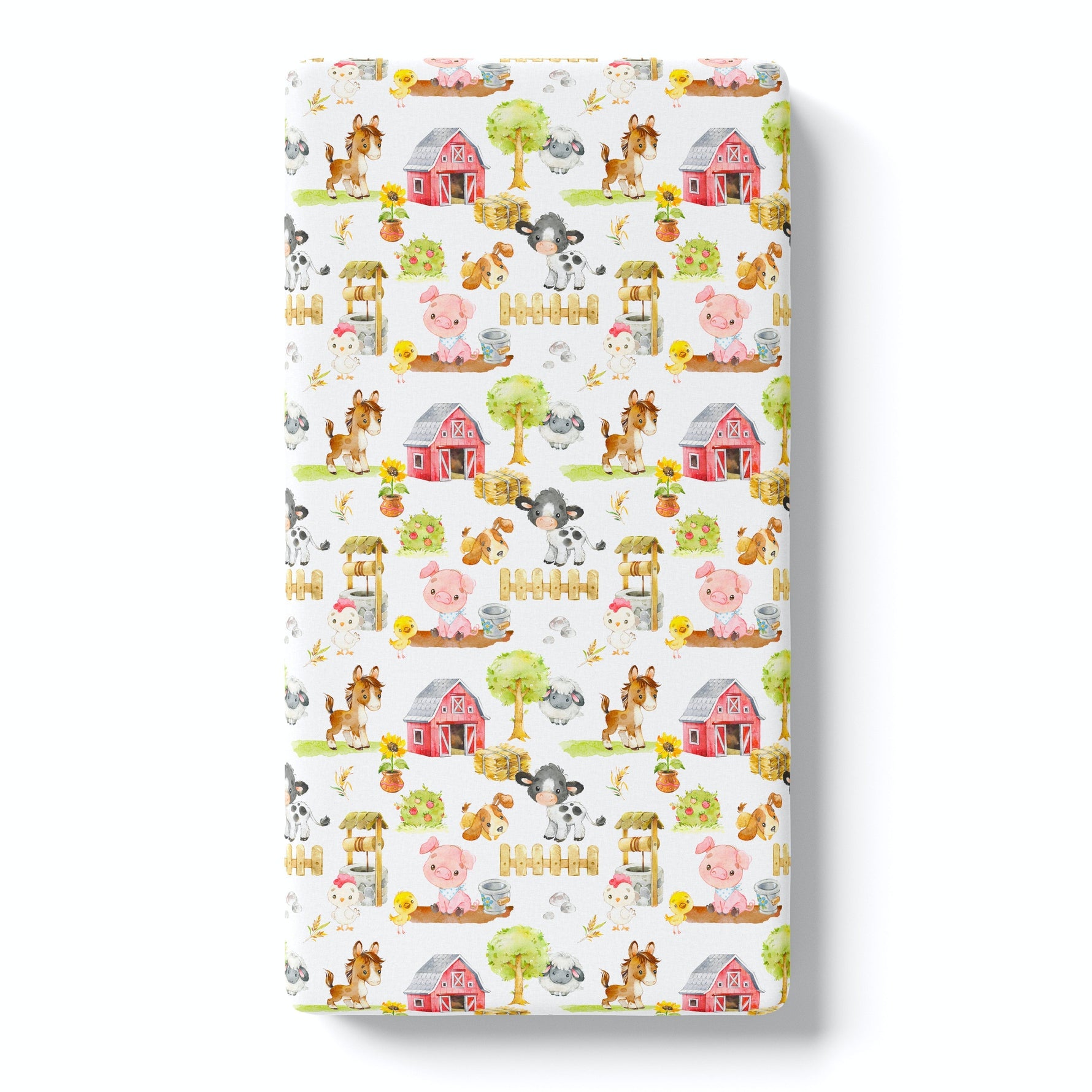 Farm Animals Fitted Crib Sheet - Paper Product, Graphics, Wrapping Paper | Everetts Place