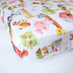 Honey Lemonade Farm Animals Fitted Crib Sheet - 