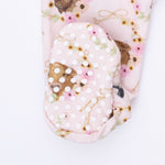 Angel Dear Farm Animals Floral Cameos Pink - 2 Way Ruffle Back Zipper FootieEveretts Place