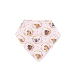 Angel Dear Farm Animals Floral Cameos Pink - Bandana Bib - 