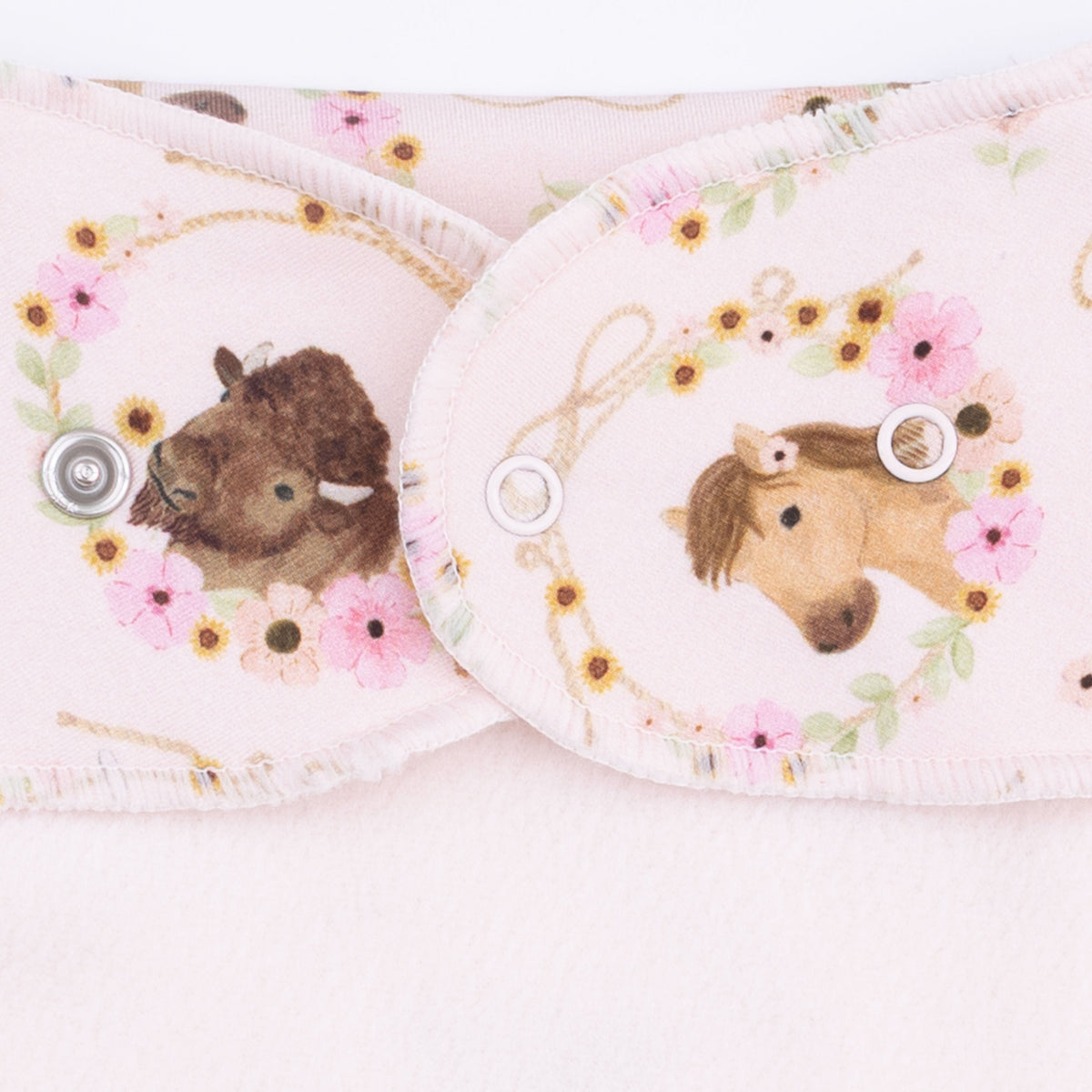 Angel Dear Farm Animals Floral Cameos Pink - Bandana BibEveretts Place