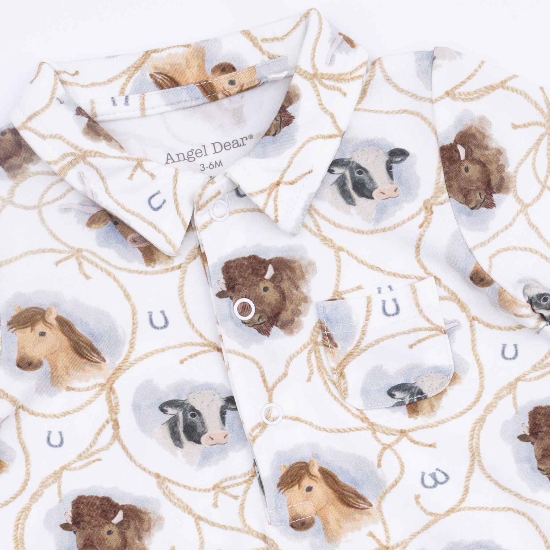 Angel Dear Farm Animals Rope Cameos Uni - Polo ShortieEveretts Place
