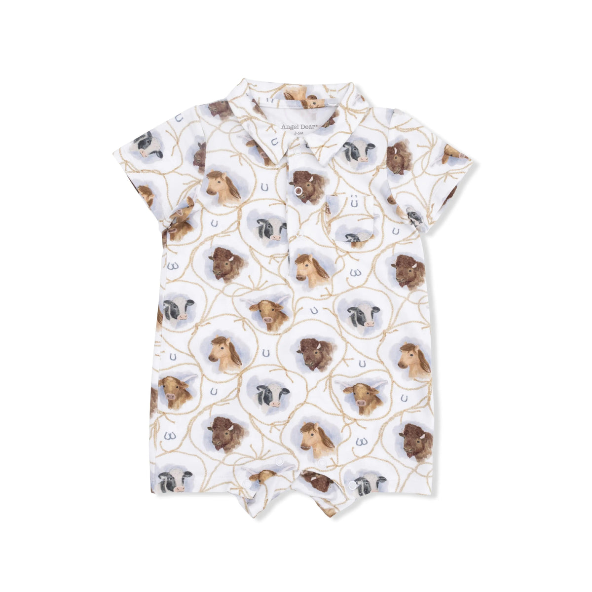 Angel Dear Farm Animals Rope Cameos Uni - Polo Shortie - 